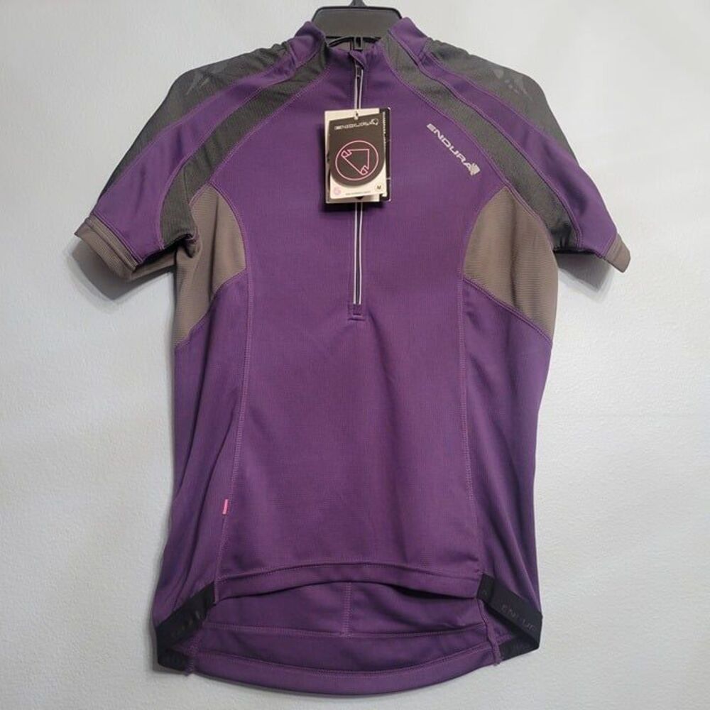 NWT Endura Cycling Jersey Hummvee Adult Med Purple Short Sleeve Rear Pocket